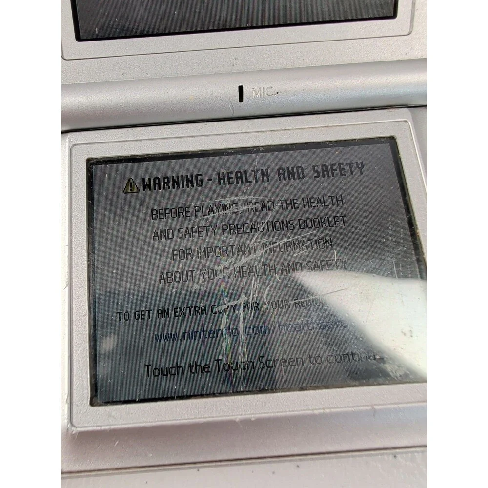 Nintendo DS Lite Silver Console (No Stylus) Tested Working